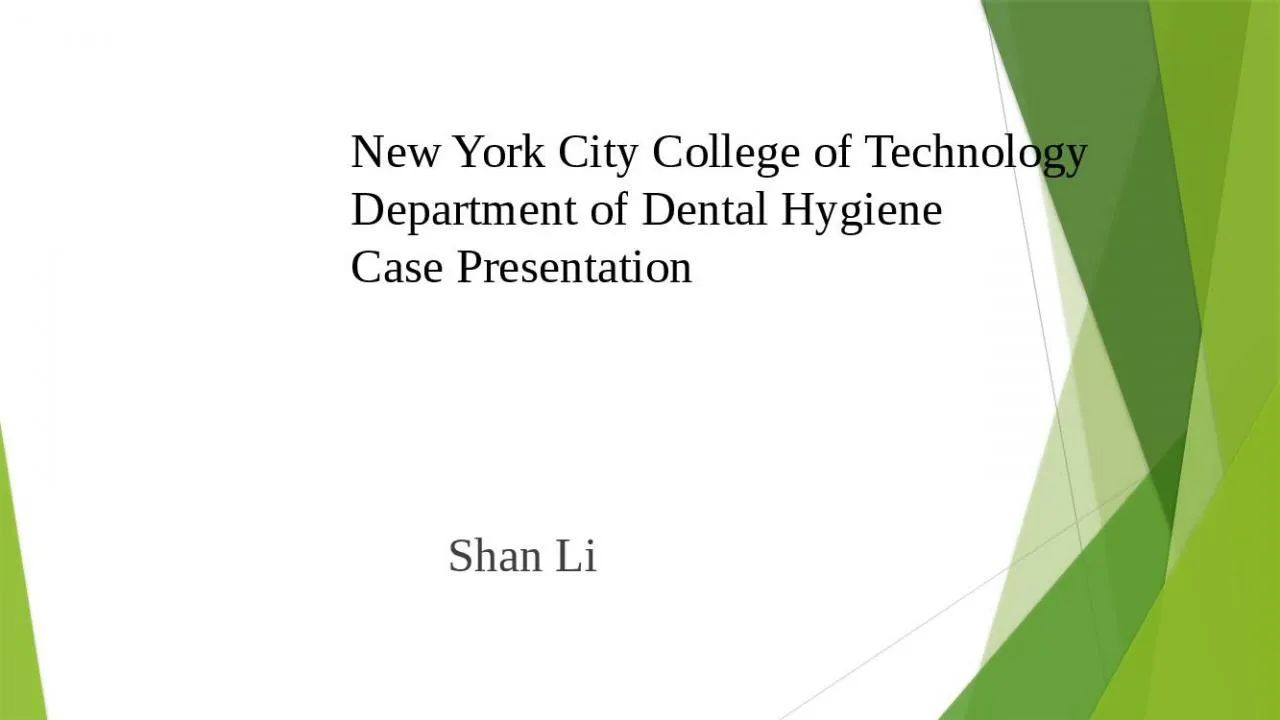 PPT-Shan Li New York City College of Technology