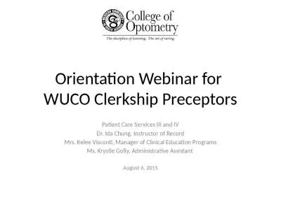 Orientation Webinar for