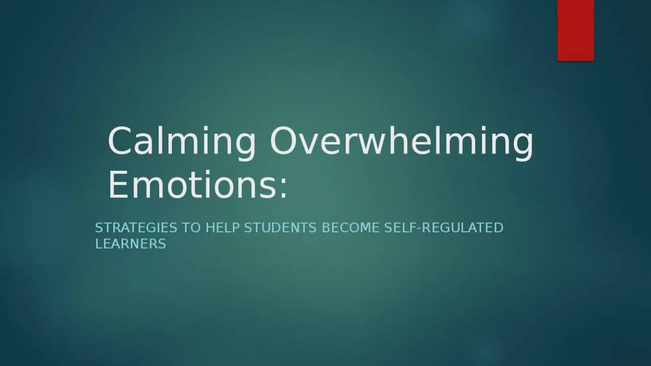 PPT-Calming Overwhelming Emotions: