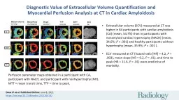 Diagnostic Value of Extracellular Volume Quantification and Myocardial Perfusion Analysis at CT in