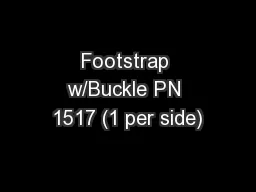 Footstrap w/Buckle PN 1517 (1 per side)
