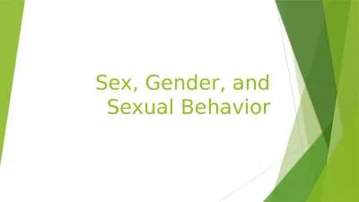 Sex, Gender, and Sexual Behavior