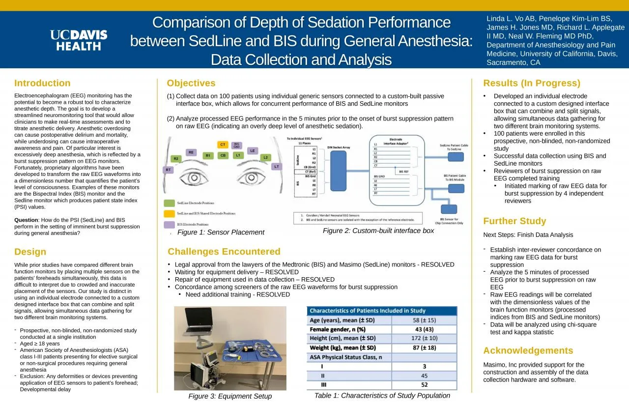 PPT-Comparison of Depth of Sedation Performance between