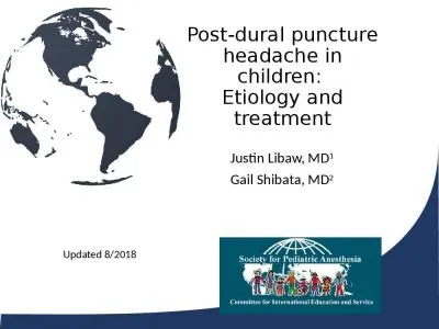 Post-dural puncture headache in children: