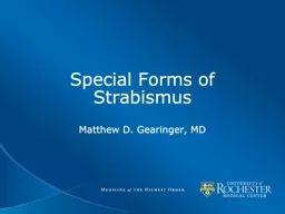 Special Forms of Strabismus