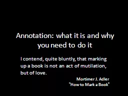 Annotation: what it is and why you need to do it