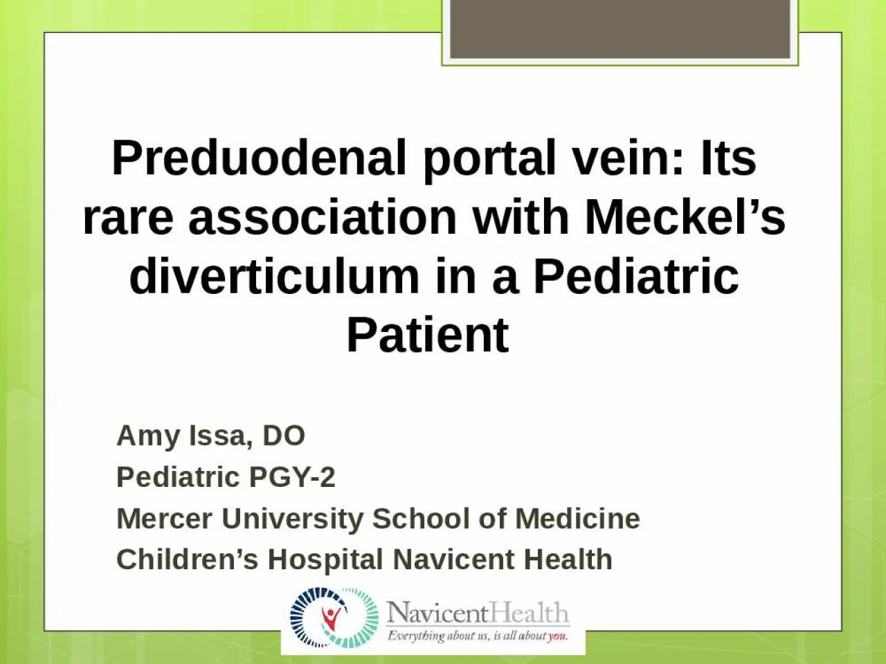 PPT-Preduodenal portal vein: Its rare association with