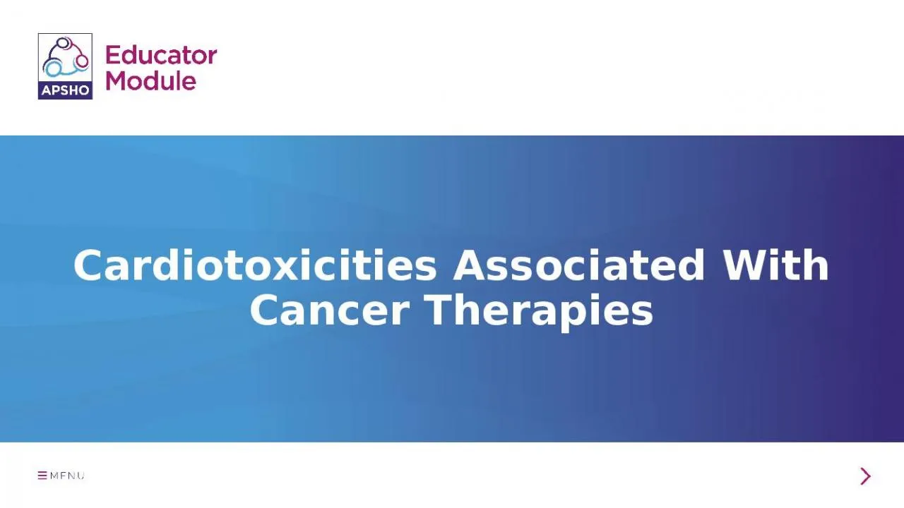 PPT-Cardiotoxicities Associated With Cancer Therapies