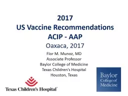 PPT-Vaccine Update TCHAPP 2018