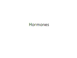 Hormones Oxytocin/Prolactin