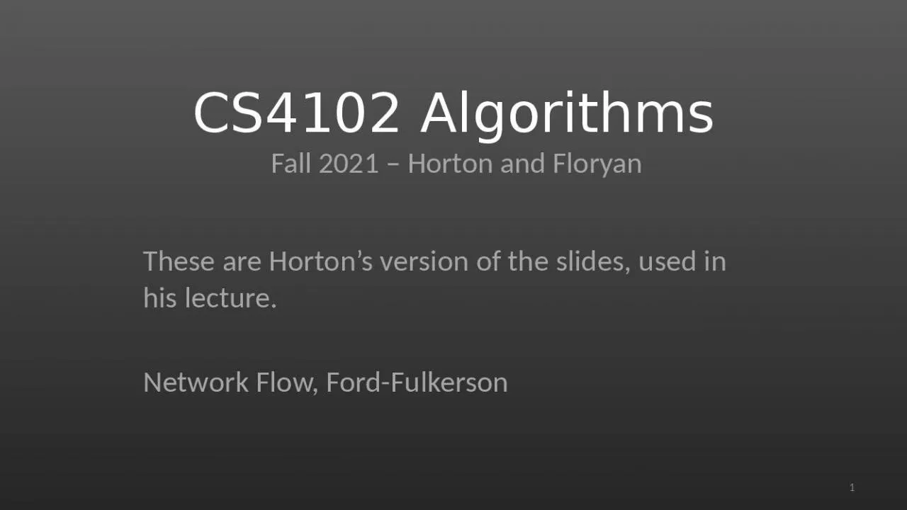 PPT-CS4102 Algorithms Fall 2021 – Horton and