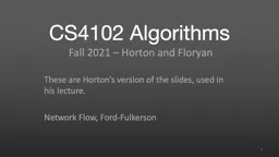 CS4102 Algorithms  Fall 2021 – Horton and