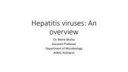 Hepatitis viruses: An overview