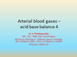 Arterial blood gases –