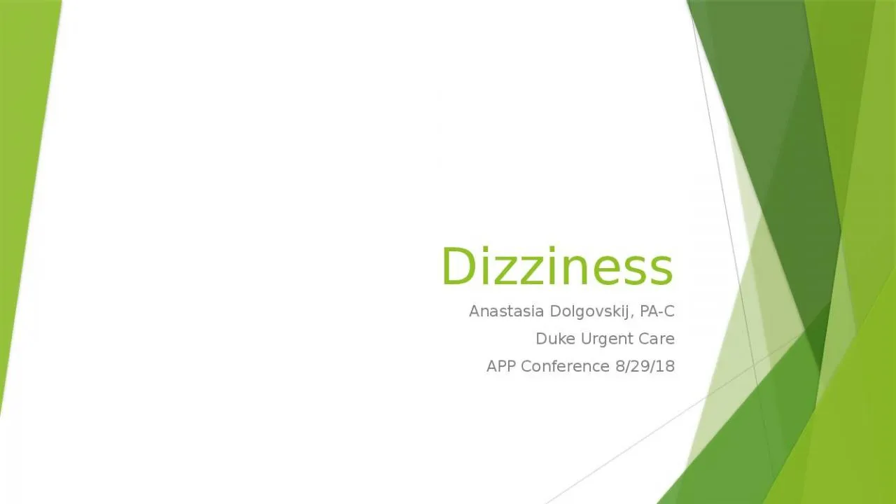 PPT-Dizziness Anastasia Dolgovskij