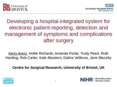 Developing a hospital-integrated system for electronic patient-reporting, detection and