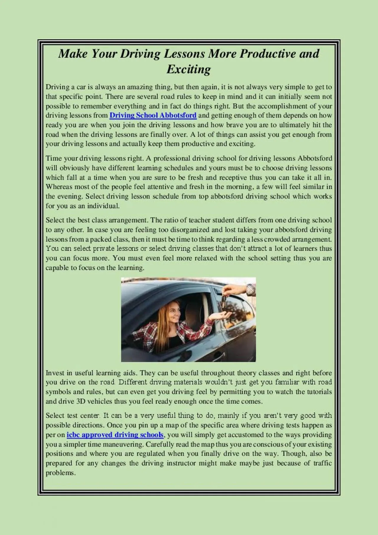 PDF-Make Your Driving Lessons More Productive and Exciting