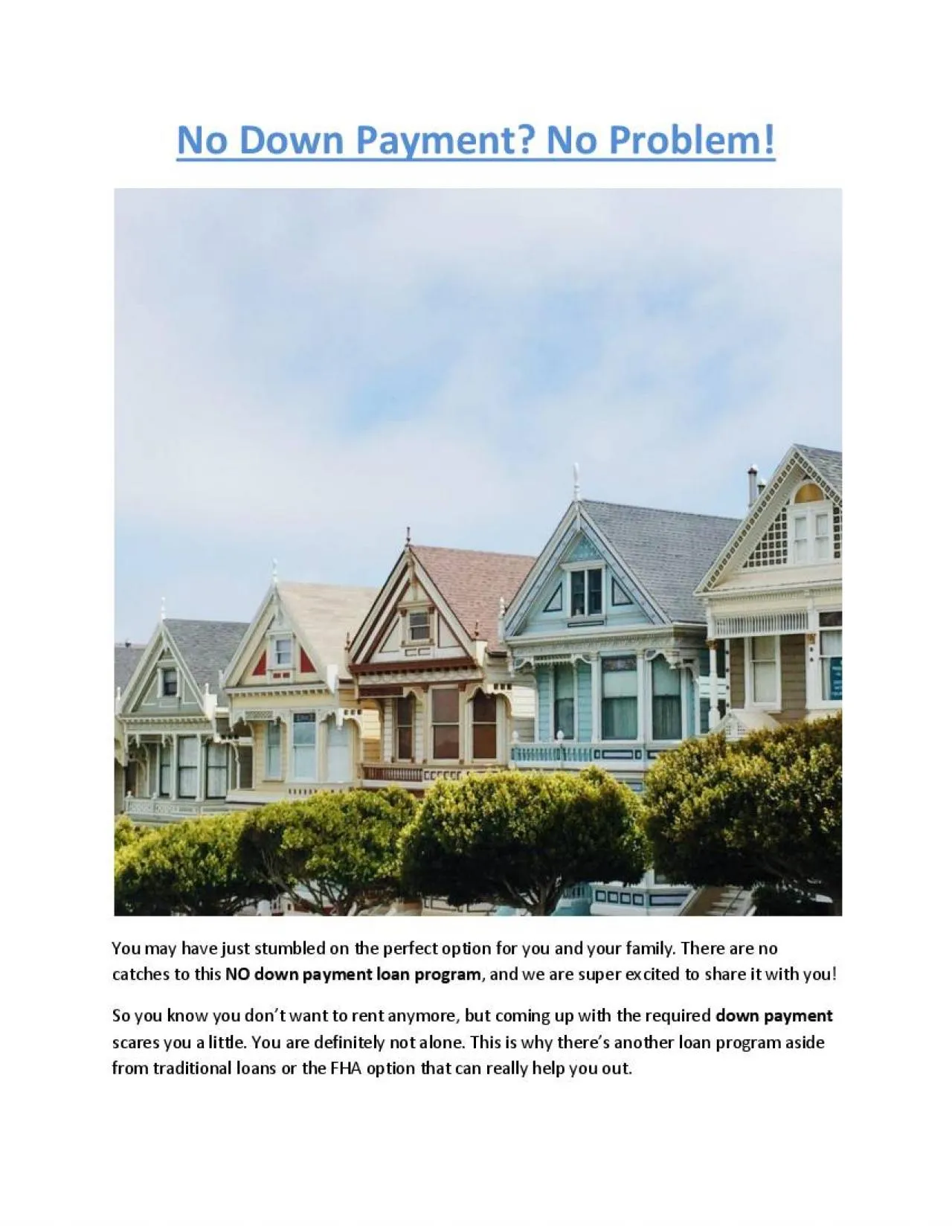 PDF-No Down Payment? No Problem!