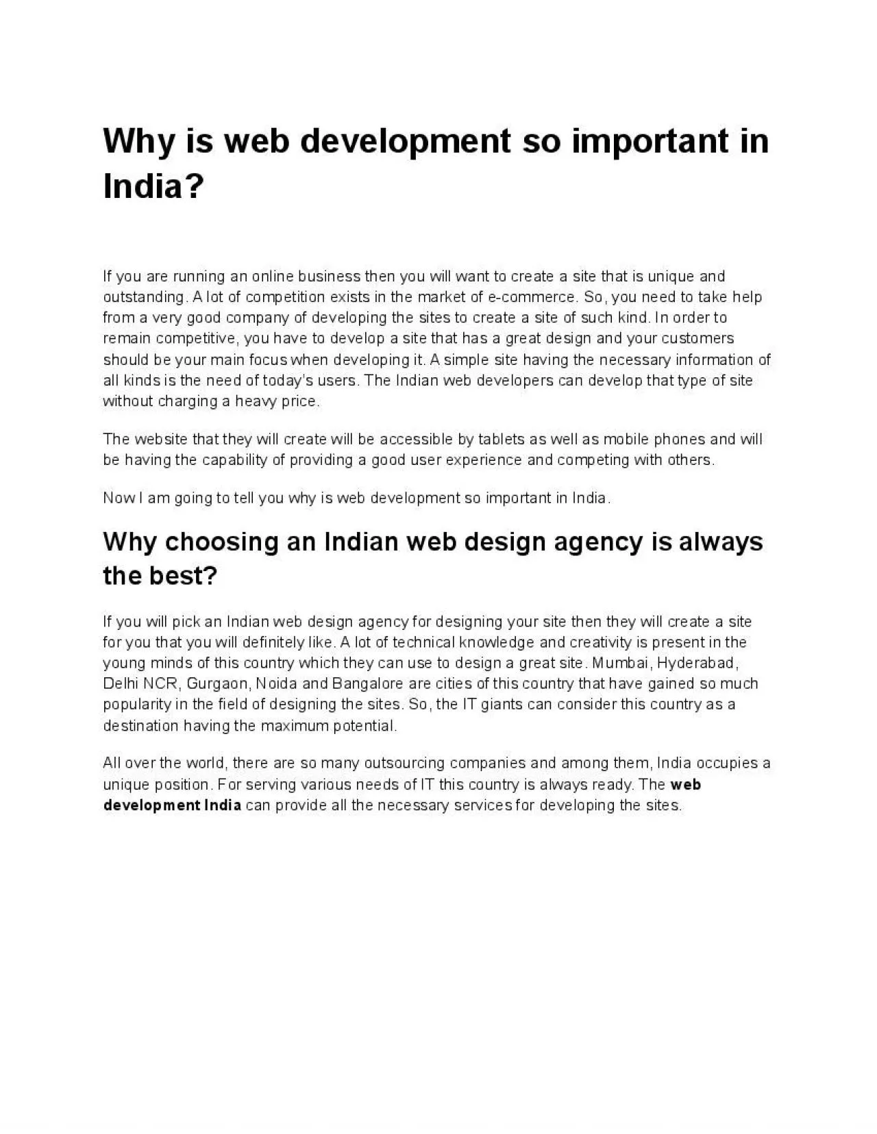 PDF-Why is web development so important in India?