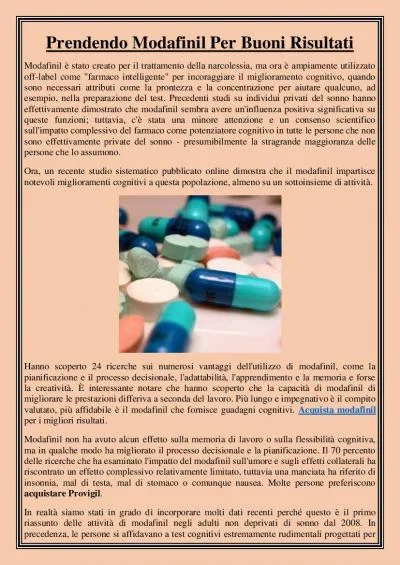 Prendendo Modafinil Per Buoni Risultati