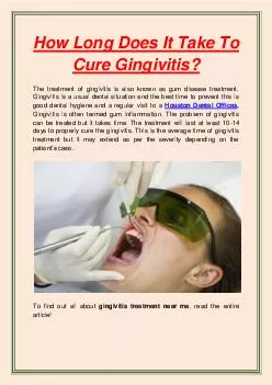 How Long Does It Take To Cure Gingivitis?