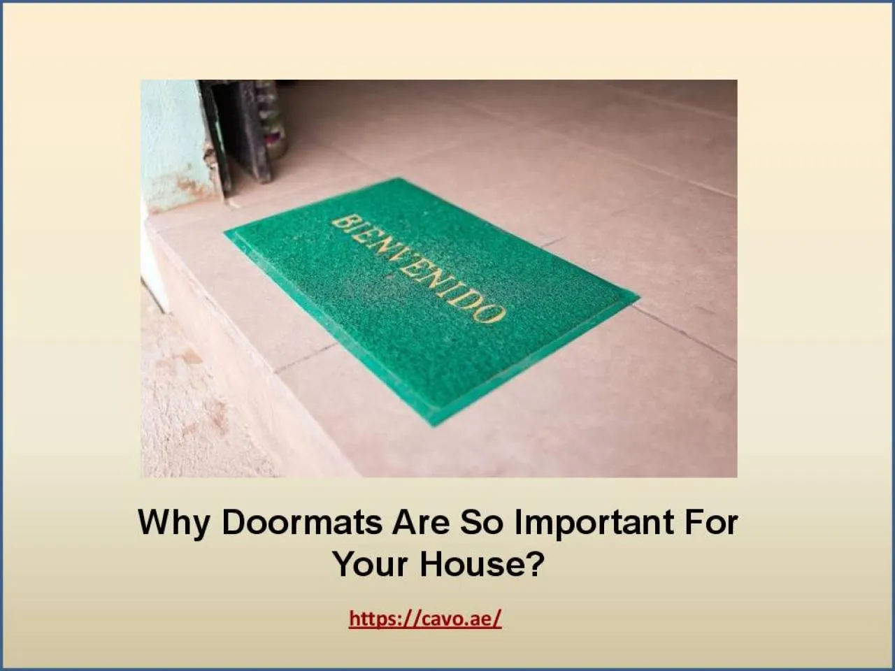 PDF-Buy Doormats in Dubai, Abu Dhabi, UAE | Importance of Doormats at houses