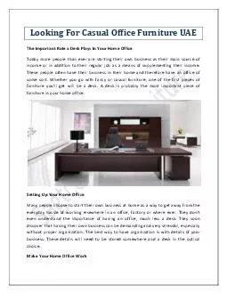 Looking For Casual Office Furniture UAE