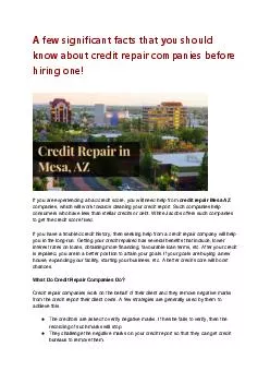 A few significant facts that you should know about credit repair companies before hiring one!