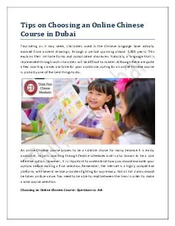 Tips on Choosing an Online Chinese Course in Dubai