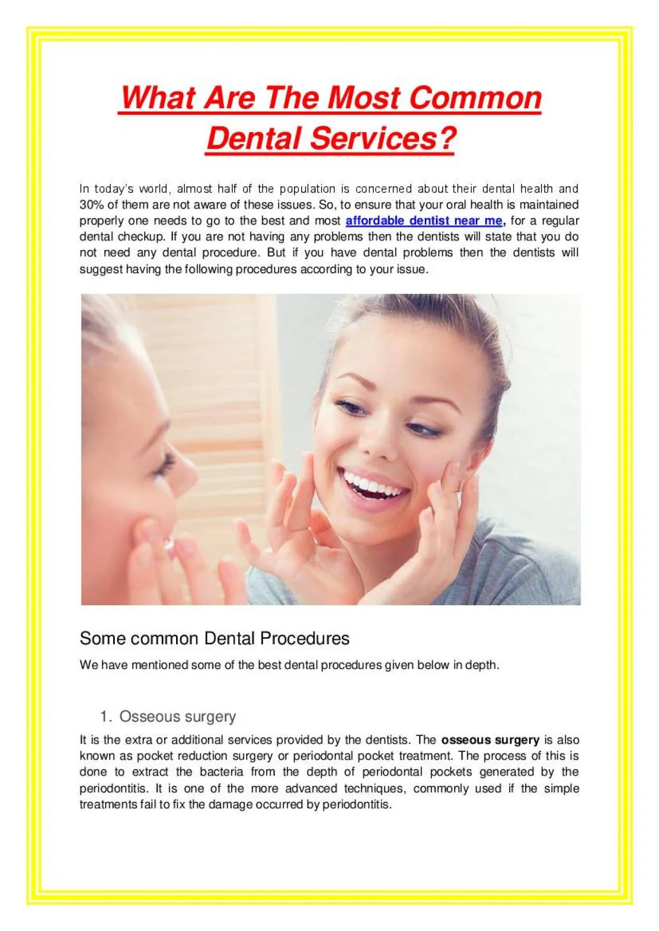 PDF-What Are The Most Common Dental Services?