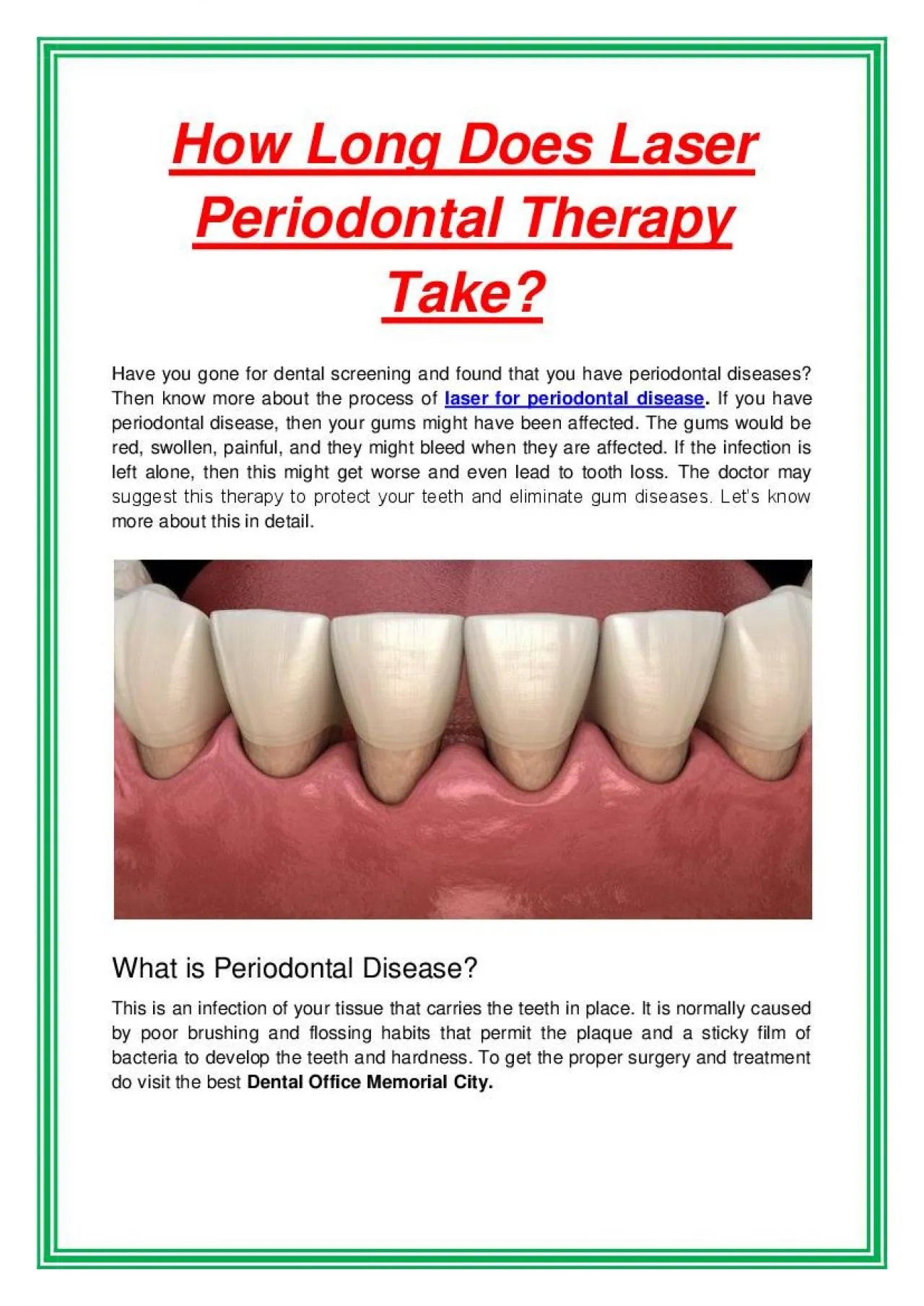 PDF-How Long Does Laser Periodontal Therapy Take?