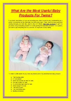 What Are the Most Useful Baby Products For Twins?