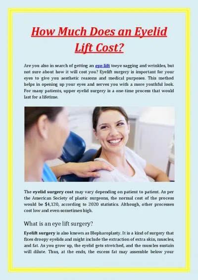 How Much Does an Eyelid Lift Cost?