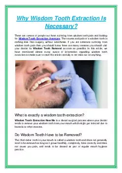 Why Wisdom Tooth Extraction Is Necessary?
