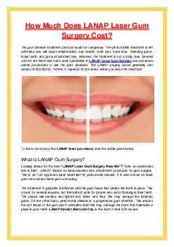 How Much Does LANAP Laser Gum Surgery Cost?