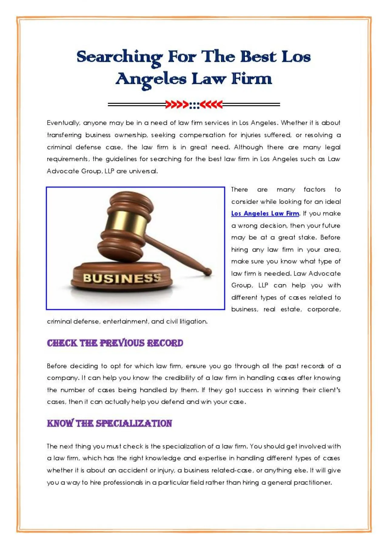 PDF-Searching For The Best Los Angeles Law Firm