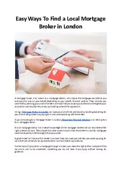 Easy Ways To Find a Local Mortgage Broker in London - Mountview Financial Solutions
