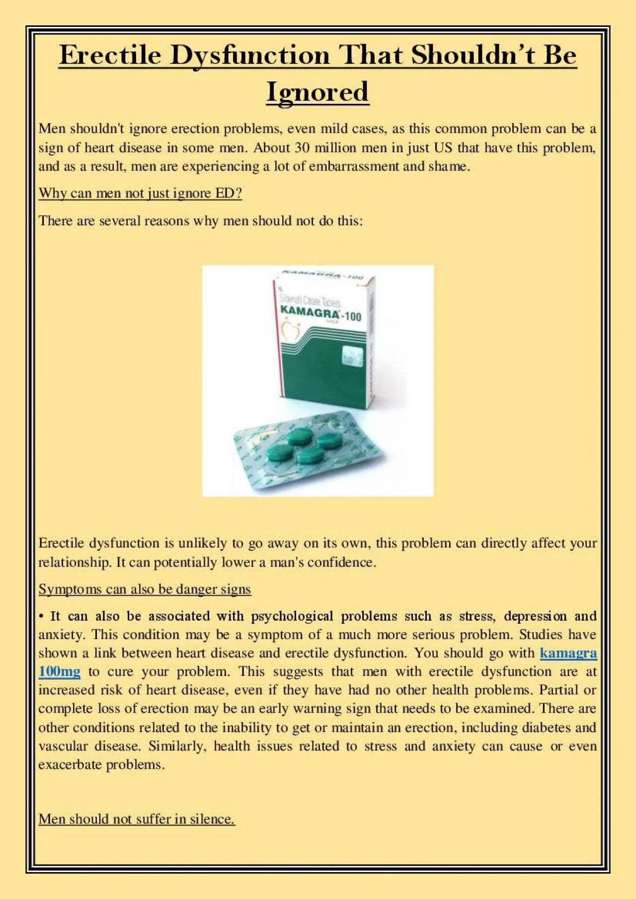 PDF-Erectile Dysfunction That Shouldn’t Be Ignored