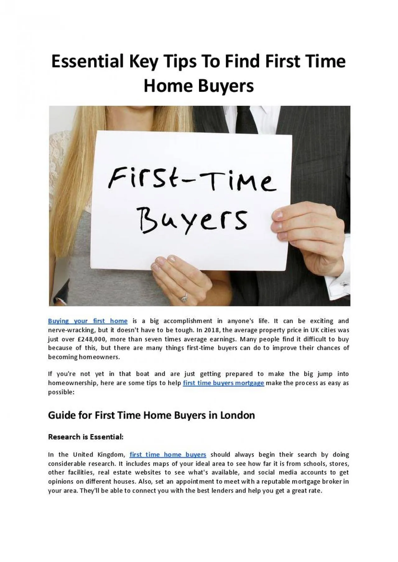 PDF-Essential Key Tips To Find First Time Home Buyers - Mountview FS