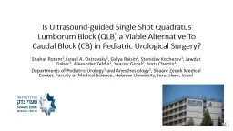 Is Ultrasound-guided Single Shot Quadratus Lumborum Block (QLB) a Viable Alternative To