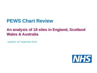 PEWS Chart Review An analysis of 18 sites in England, Scotland Wales & Australia