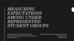 Measuring expectations among under-represented student groups