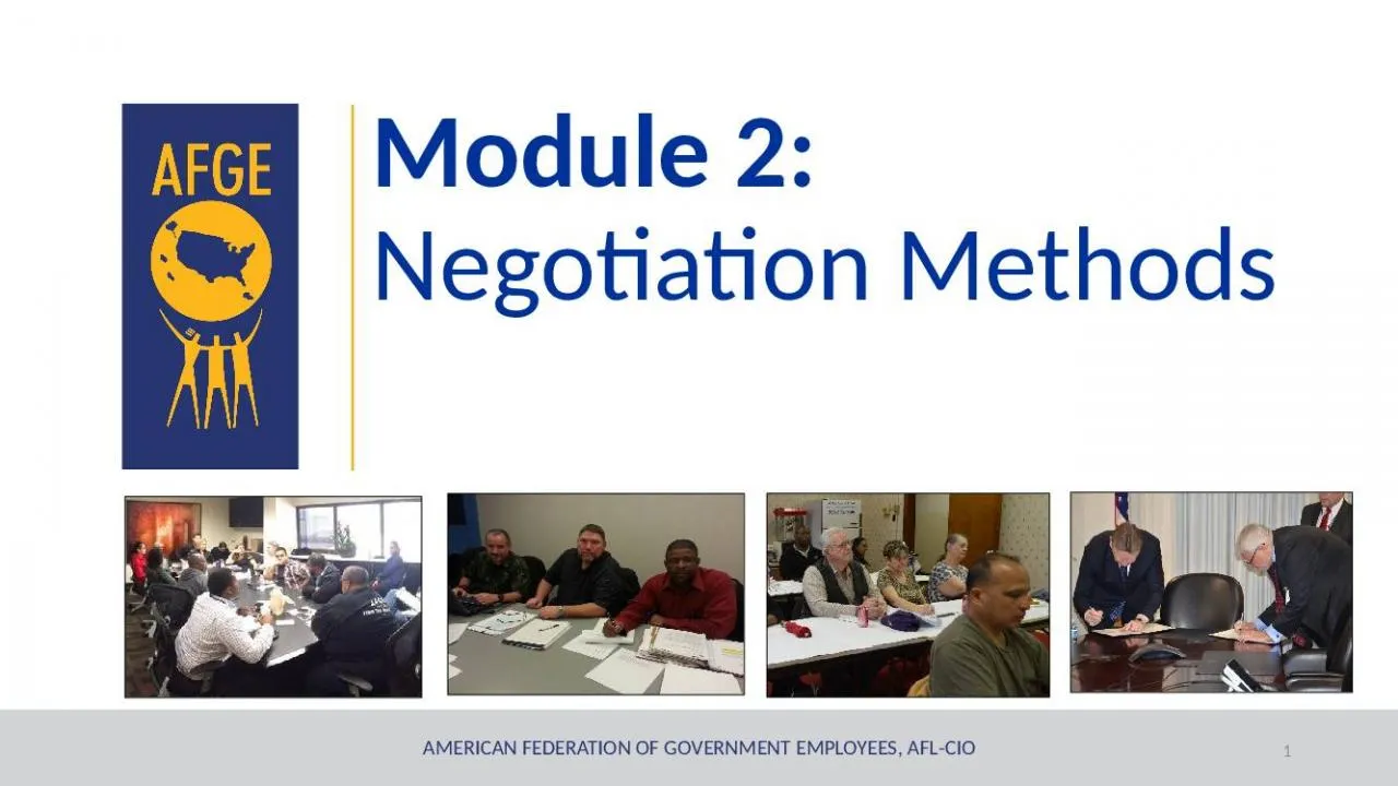 PPT-Module 2: Negotiation Methods