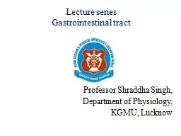 Lecture series  Gastrointestinal tract