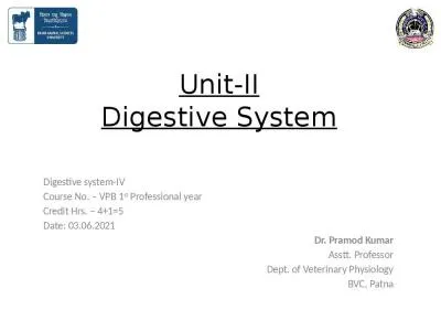 Unit-II Digestive System