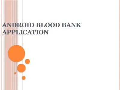 Android Blood Bank Application