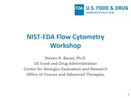 NIST-FDA Flow Cytometry Workshop