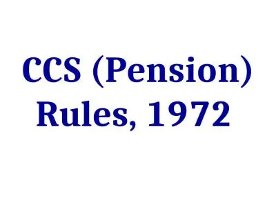 CCS (Pension) Rules, 1972