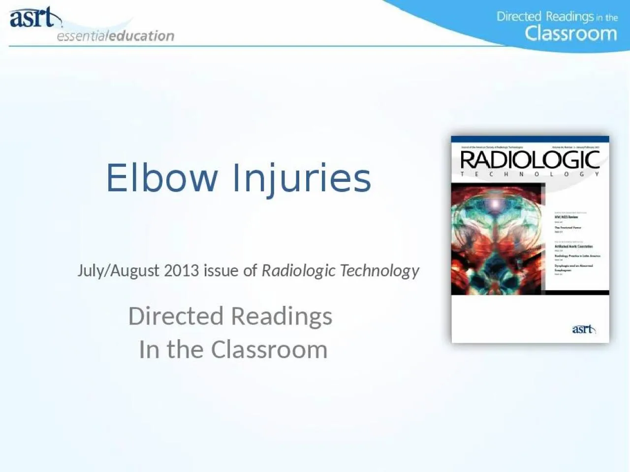 PPT-Elbow Injuries Directed Readings