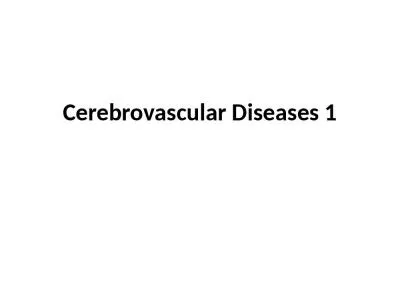 Cerebrovascular  Diseases 1